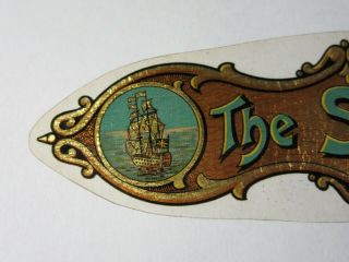 068 The SCOT Sailing Ship Vintage Bicycle DECAL Head Transfer Badge 2