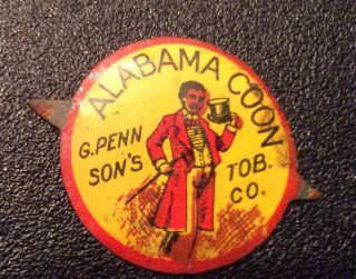 Alabama Coon G.  Penn Vintage Tobacco Tag