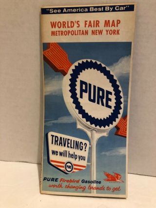 1964 Pure Firebird Gas Oil Map Of York World’s Fair Metropolitan York