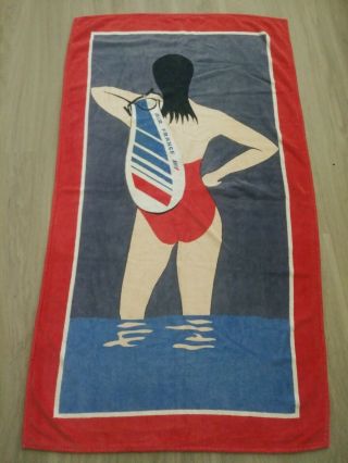 Rare André Claude Canova Beach Towel Vintage Made In France Air France