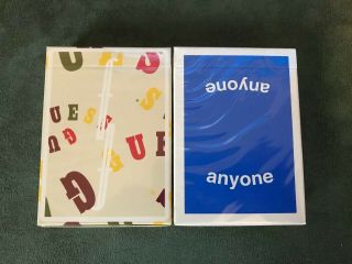 1 Deck Of Fontaine X Guess & 1 Deck Of Blue Logo Playing Cards By Anyone Ww