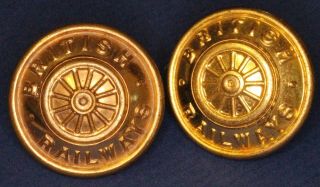 British Railways Brass Coloured Buttons 1949 - 63 23mm [16593]