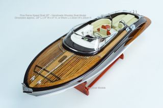 Riva Rama 25 " - Handmade Wooden Classic Boat Model