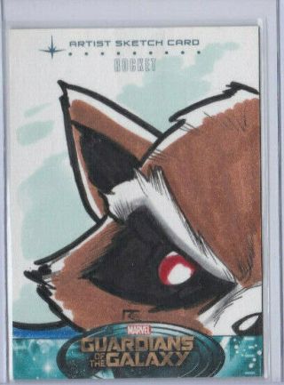 Ud Guardians Of The Galaxy Artist Sketch Of Rocket By Michael " Locoduck " Duron