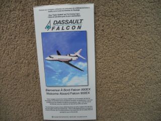 Private Dassault Falcon 900ex Airline Safety Card