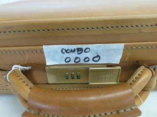Hartmann Belting Brown Leather 4 " Slim Attache Briefcase W/original Tags