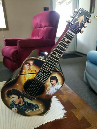 Elvis Presley " A Taste Of Rock N Roll " Guitar Cookie Jar