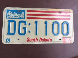 1980 Douglas County South Dakota License Plate