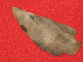 Authentic Native American Artifact Arrowhead 3 " Missouri Stemmed Knife P15