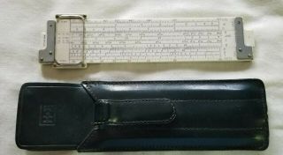 Vintage 1947 K&e Keuffel & Esser 4181 - 1 Log Log Pocket 7 " Slide Rule W/ Case