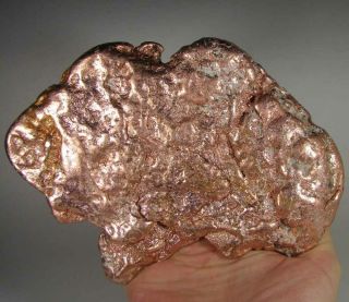 7.  5 " Native Copper Nugget - Keweenaw Peninsula,  Michigan - 4.  4 Lbs.