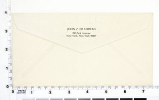 John Z.  De Lorean Personal Envelope Delorean Dmc Car Ephemera