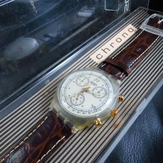 Vintage Swiss Swatch Chronograph Quartz Men Watch