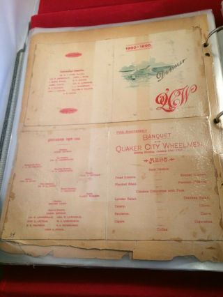 1890 ' s Scrapbook - Quaker City Wheelmen - Cycling Club - 42 Pages - Rare - P1757 7