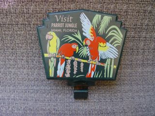 Visit Parrot Jungle Miami Floria Bird Theme Park Souvenir License Plate Topper