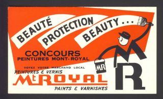 Montreal Quebec - Blotter - Mt Royal Paints & Varnishes