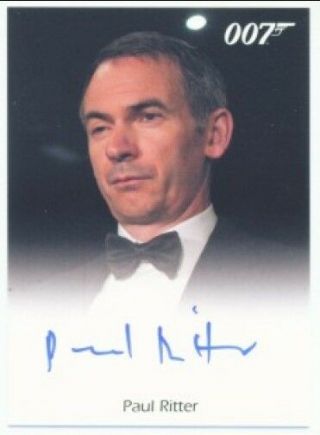 Paul Ritter " Autograph Card " James Bond Archives