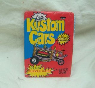 1974 George Barris Kustom Cars Fleer Gum Wax Pack