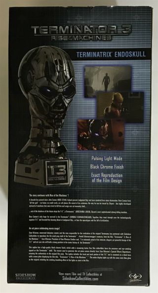CIB Terminator Terminatrix Endoskull Life - Size 1:1 Bust by Sideshow Collectibles 2