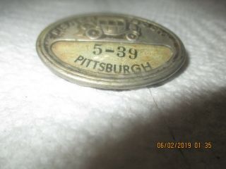Fisher Body General Motors Pittsburgh Employee Plant Badge Pin Automobile Gm