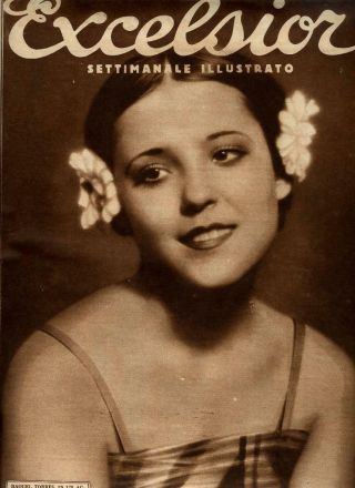 Vintage Lupe Velez Raquel Torres " Excelsior " Italian Mag 1929 " Lovely Stars "