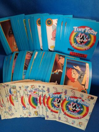 Tiny Toons Adventures - 1991 Topps (77) Cards (11) Stickers Lqqk