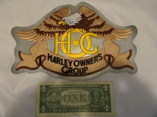 Harley Davidson Owners Group Hog Large Jacket Embroidered Patch Reflective Logo