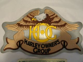 Harley Davidson Owners Group HOG Large Jacket Embroidered Patch reflective Logo 2