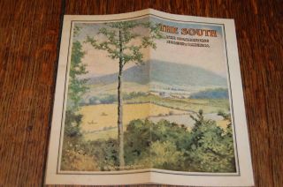 Rare Southern Railway System Map The South Section Of America Settlers Brochure