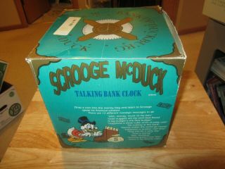 Disney Scrooge McDuck Talking Bank Statue with Stand,  Instructions,  and Box Rare 11