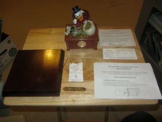 Disney Scrooge Mcduck Talking Bank Statue With Stand,  Instructions,  And Box Rare