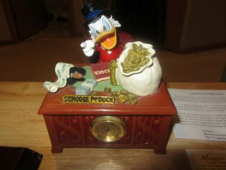 Disney Scrooge McDuck Talking Bank Statue with Stand,  Instructions,  and Box Rare 2
