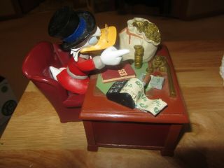Disney Scrooge McDuck Talking Bank Statue with Stand,  Instructions,  and Box Rare 4