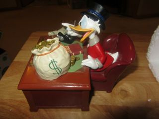 Disney Scrooge McDuck Talking Bank Statue with Stand,  Instructions,  and Box Rare 5