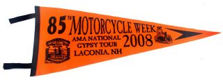 Vintage 85th Motorcycle Week Ama National Pennant