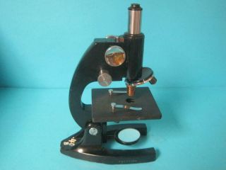 Vintage Bausch & Lomb Optical Co.  Microscope W/10x 40mm Brass Objectives Mirror