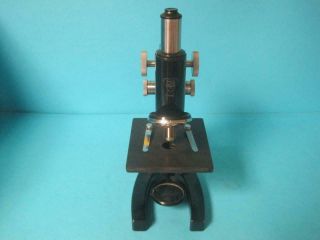 Vintage Bausch & Lomb Optical Co.  Microscope w/10x 40mm Brass Objectives Mirror 2
