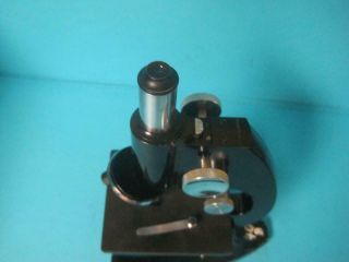 Vintage Bausch & Lomb Optical Co.  Microscope w/10x 40mm Brass Objectives Mirror 5