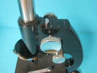 Vintage Bausch & Lomb Optical Co.  Microscope w/10x 40mm Brass Objectives Mirror 6
