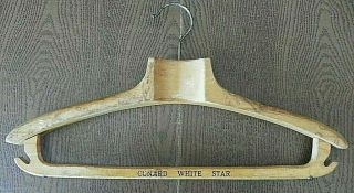 Vintage Collectible Cunard White Star Line Wooden Hangar - A Rare Find
