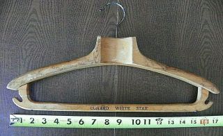 Vintage COLLECTIBLE CUNARD WHITE STAR LINE Wooden Hangar - A Rare Find 2