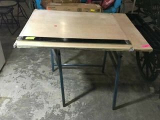 Vintage Mayline Company Drafting Table Straight Edge 30 Inch Mobile - D Old A,