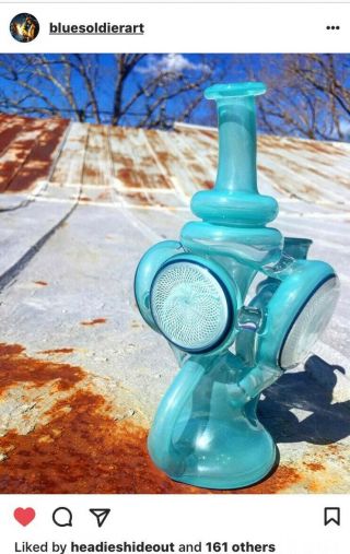14mm 8 " Bluesoldierart Heady Recycler (go For 1k, ) Producers Price