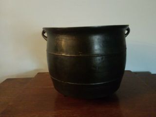 Large Antique Cast Iron Cauldron Gypsy Pot,  Gatemarked,  3 Leg Kettle 1800s