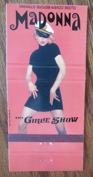 1993 Madonna Girlie Show World Tour (singer Madonna Matchbook Matchcover) - G15