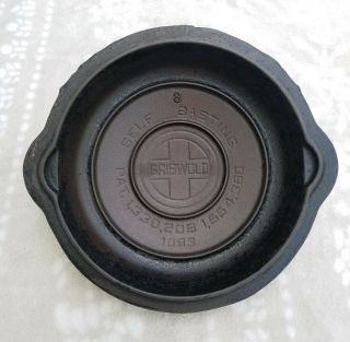 Rare Griswold 1093 Cast Iron Lid 3 Self Basting