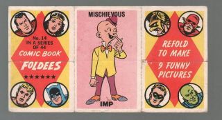 1966 Topps Comic Book Foldees - Mister Mxyplyzyk 14 Superman Dc
