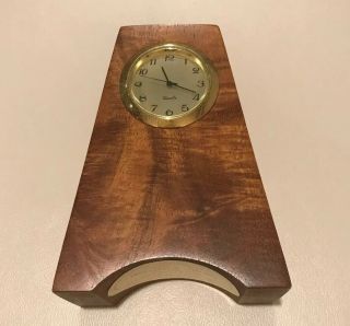 William & Zimmer Koa Wood Clock Made In Hawaii