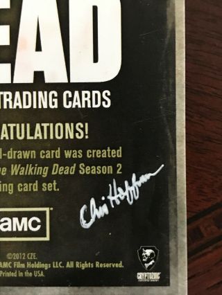 Cryptozoic Walking Dead Season 2 Rick 1/1 Sketch Card Artist Proof Chris Hoffman 4
