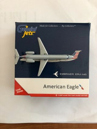 Gemini Jets 1:400 American Eagle American Airlines Erj - 145 Model Aircraft E145